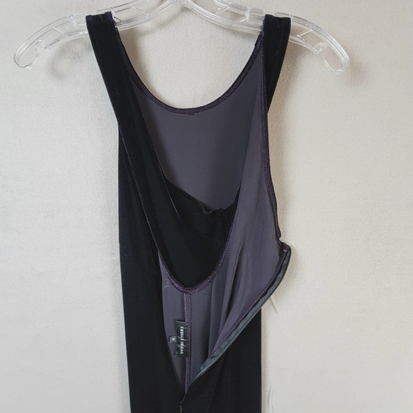Shelli Segal Sleeveless Stretch Maxi Dress Size 6 Black/Purple Evening Formal - Picture 5 of 7